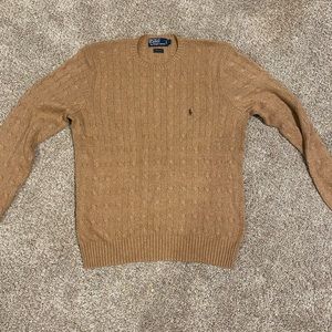 vintage cream 100% silk polo by ralph lauren sweater